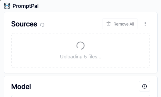 Sequential upload UI (Before)